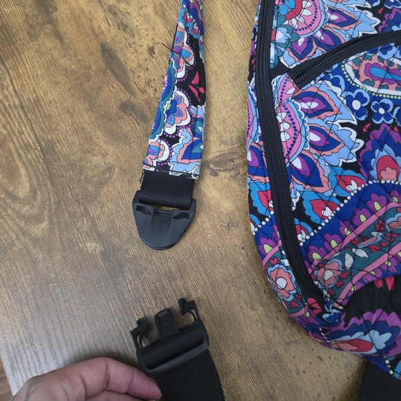 Vera Bradley Blue and Pink Paisley Crossbody Bag - Picture 4 of 9